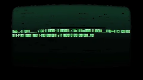 Green Data Screen Failure Stock Footage 72129171