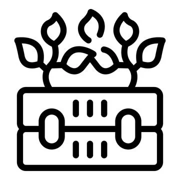 Green data storage icon representing eco friendly hosting service Stock Illustration