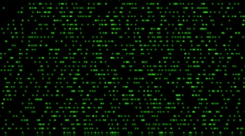 Green Data Stream with Alpha Stock Footage 713714