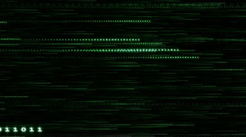 Green Data Stream (Horizontal) Stock Footage 576993