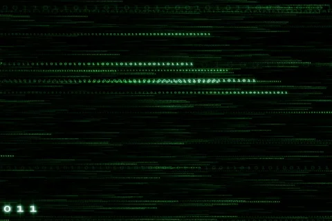 Green Data Stream (Horizontal) Video stock 577019