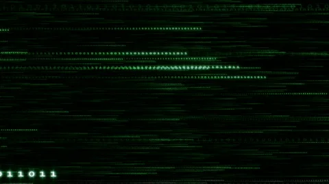 Green Data Stream (Horizontal) Stock Footage 577051