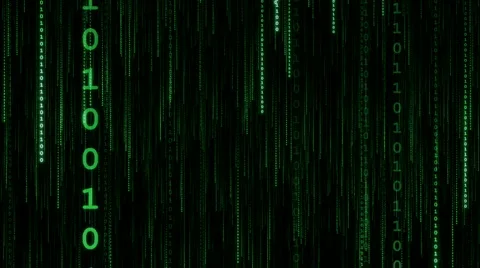 Green Data Stream (Vertical) Stock Footage 576559