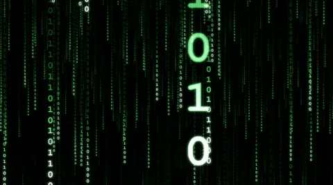 Green Data Stream (Vertical) Stock Footage 577115