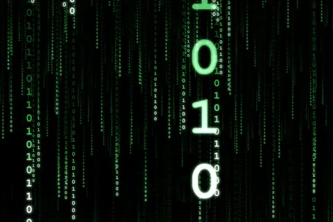 Green Data Stream (Vertical) Stock Footage 577126