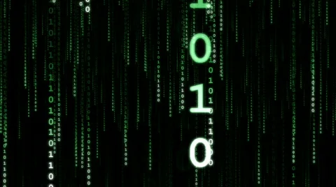 Green Data Stream (Vertical) Stock Footage 577160