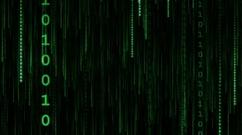 Green Data Stream (Vertical) Stock Footage 577474