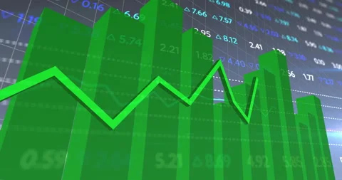 Green data visualization being rendered on dark grey grid, showing translucent Stock Footage 307550570