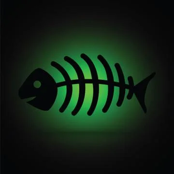 Green dead fish Illustrazione stock