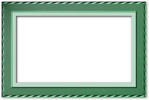 Green decorative frame with transparent background shadow Stock Photos