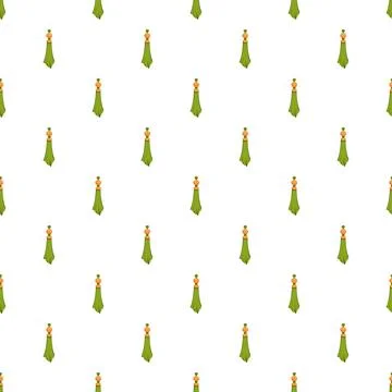 Green decorative tassels seamless pattern creating ornate background イラスト素材