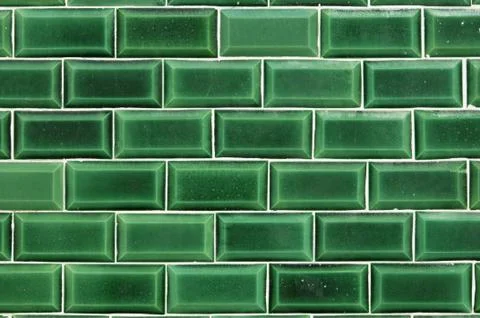 Green decorative tile Stock Photos
