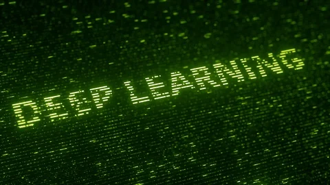 Green DEEP LEARNING words made with flying luminescent particles. Information Vídeos de archivo 104188811