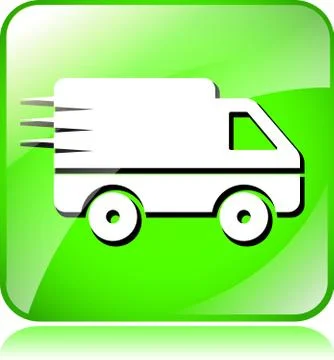 Green delivery icon Stock Illustration