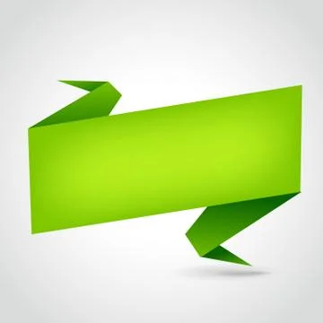 Green design origami background Stock Illustration