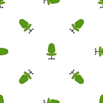 Green desk chair pattern seamless vector 스톡 일러스트