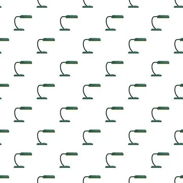 Green desk lamp pattern for office and home decor Illustrazione stock
