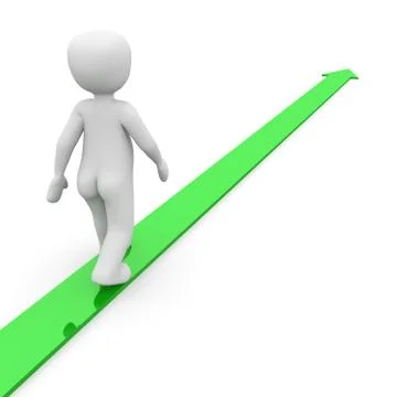 Green determined Stock Illustration