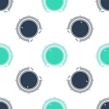 Green Dial knob level technology settings icon isolated seamless pattern on Stock Illustration
