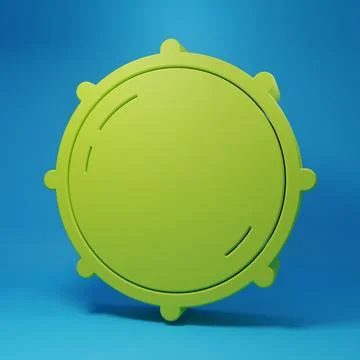 Green Dial knob level technology settings icon isolated on blue background... Stock Illustration