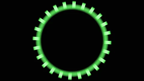 Green Dial Lock Clock Shape Ring With Key Segments Stock Footage 153934383