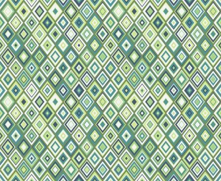 Green diamond. Geometric seamless pattern, texture for textile print, wallpaper Stock Illustration