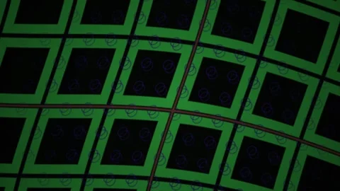 Green diamond pattern on black background. Stock Footage 340031702