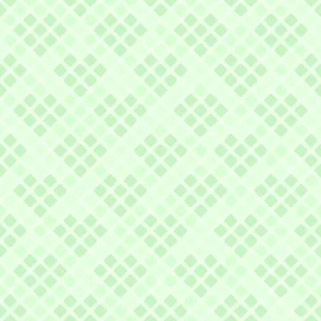 Green diamond pattern with hearts. Seamless vector Stock Illustration