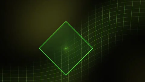 Green diamond shape with grid background. Stock Footage 336701723