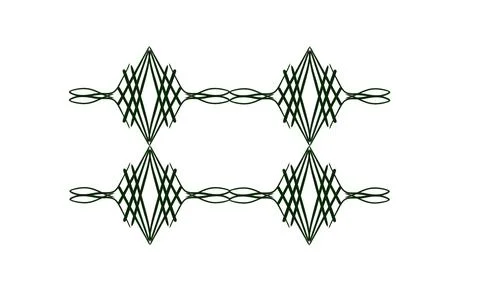Green diamond‑shaped geometric clusters with interwoven lines Stock Illustration