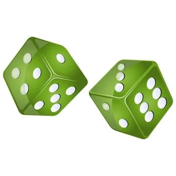 Green dices 스톡 일러스트