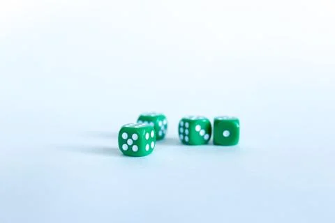 Green dices Stock Photos