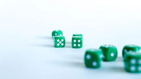 Green dices Stock Photos