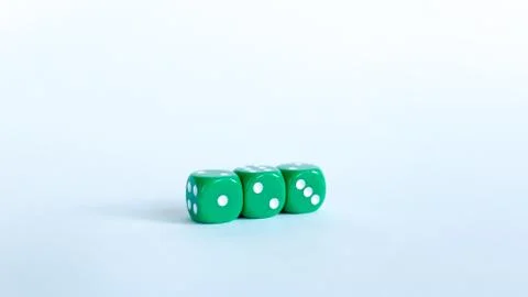 Green dices Stock Photos
