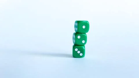 Green dices Stock Photos