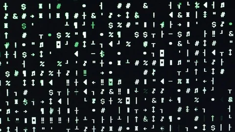 Green digit 0 and 1 on the computer Видео 103379178