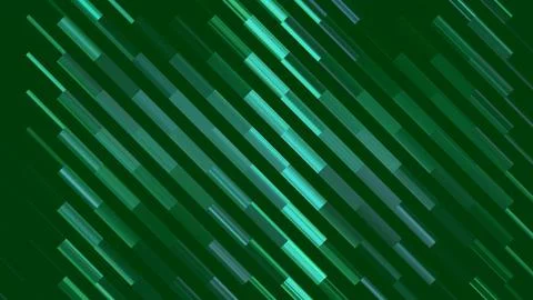 Green digital abstract background with glowing cyan lines Illustrazione stock