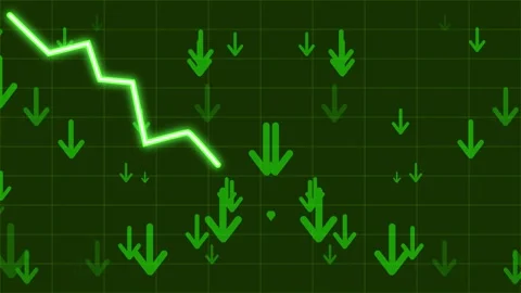 Green Digital Arrows Falling Background Animation Stock-Footage 330985412