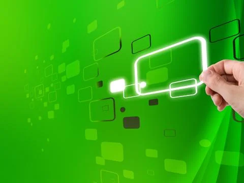 Green digital background Stock-Illustration