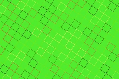 Green digital background with squares and lines in a tech style Stock Illustration