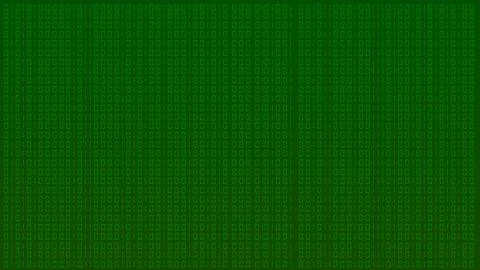 Green digital binary code background abstract data and technology concept. Illustrazione stock