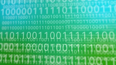 Green digital binary code fly through Stock Footage 113852282