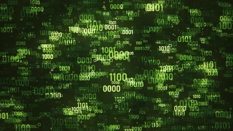Green Digital Binary Code Stock Footage 153122040