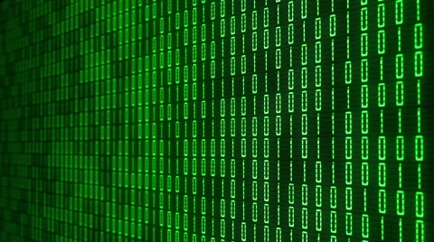 Green Digital Binary Computer Screen Video stock 62852151