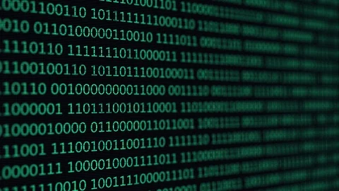 Green digital binary data on computer screen. 스톡 동영상 101606713