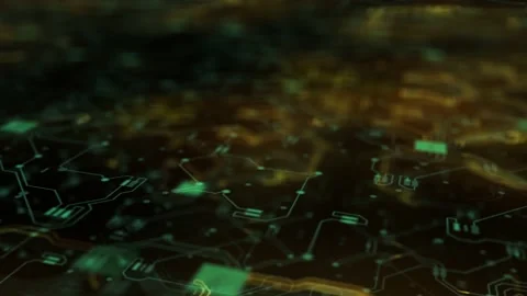 Green Digital Circuit Board Animation 2 4k Stock-Footage 145658108