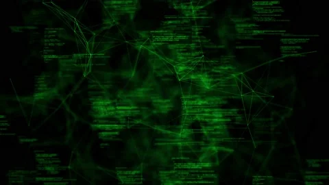 Green Digital Code Stock Footage 197096419