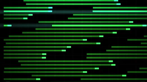 Green digital code matrix background animation. Stock Footage 335112575