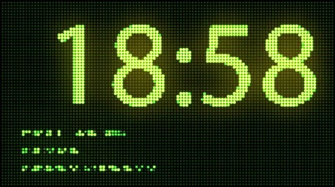 Green digital countdown timer, processing digital data Stock Footage 29194088