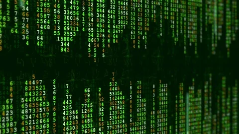 Green Digital Data Matrix Animation. Stock Footage 90486970